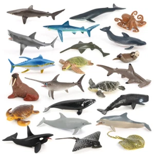 Mini Ocean Life Model Whale Turtle Science Education Cognitive Decoration - Picture 1 of 63