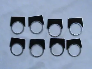 8 NEW SQUARE D KN30O BLANK LEGEND PLATES FOR 30MM DEVICES BLACK BACKGROUND - Picture 1 of 2