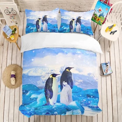 3D Penguin Quilt Cover Set Bedding Sets Pillowcases 64 - Image 1 of 4