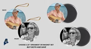 JIMMY BUFFETT Memorial Adorno de Navidad/Juego de Imanes Regalo Coleccionable Homenaje - Imagen 1 de 1