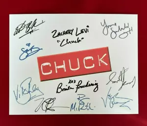Chuck TV Show Title Card Cast-Signed- 8.5x11- Autograph Reprints - Picture 1 of 6
