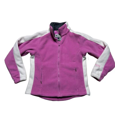 Columbia Vertex Interchange Fleece Jacket Womens Small Pink White Colorblock - Image 1 of 4