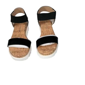 Melanyy Womens Faux Leather Slip on Flatform Sandals Size 5.5M - Picture 1 of 5
