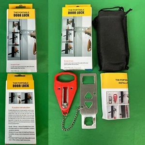 SERRATURA PORTA di sicurezza da viaggio autodifesa portatile ferramenta casa-dormitorio-hotel - Foto 1 di 9