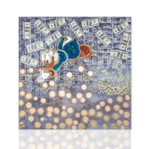 Quadro Zio Paperone Soldi Fumetto Dipinto su Tela Dollari Arte Ufficio Ingresso - Imagen 1 de 8