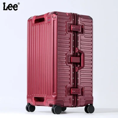 Travel Suitcase Men 20 24 28 30 Carry-On Luggage Women PC Aluminum Frame Trolley - Image 1 of 4
