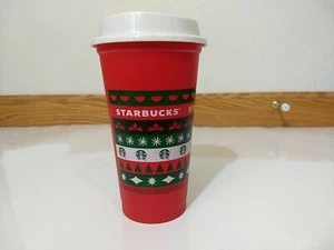 Starbucks Kunststoff Mehrwegbecher mit Deckel 2013 Christmas Holiday Hot Coffee 16oz - Bild 1 von 6