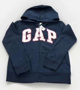 Gap Girls Logo Zip Hoodie Size XL 12 Blue Pink Sweater - Picture 1 of 2