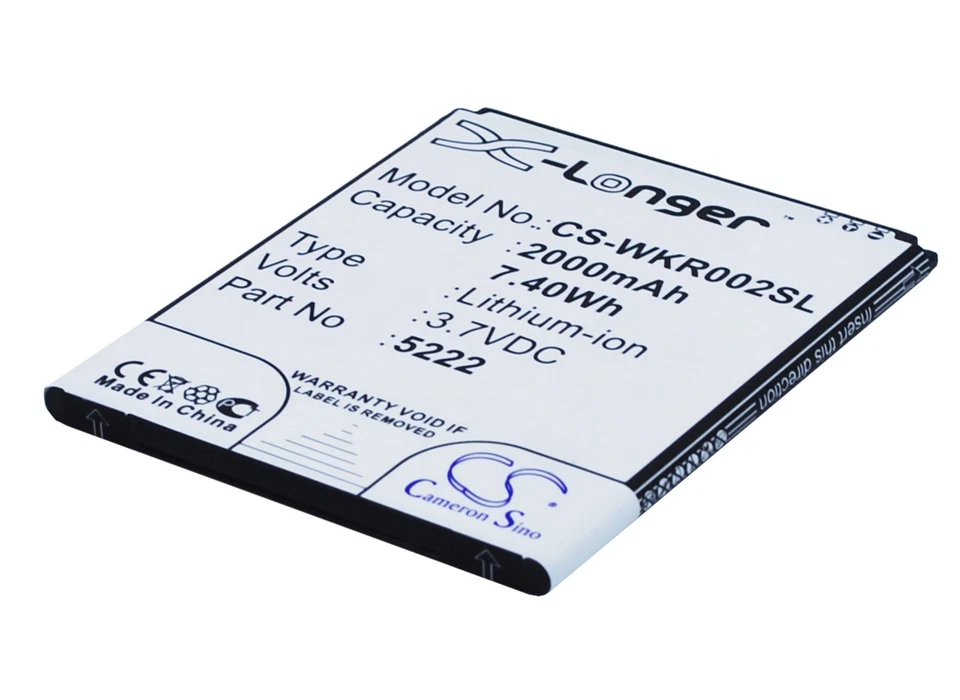 UK Battery for Wiko Rainbow Jam Rainbow Jam 4G 5222 3.7V RoHS - Imagem 1 de 1