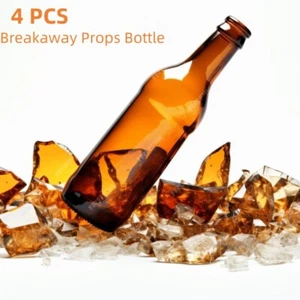 4pcs Props Breakaway Standard Beer or Soda Bottle Prop Fake Glass Beer Bottle - Picture 1 of 7