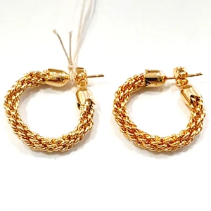 kemira gioielli orecchini cerchi ottone dorato (kdo572) - Bild 1 von 1