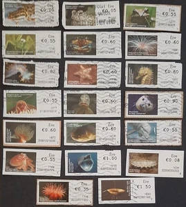 x(IRL-114) IRELAND 2010-14 Post & Go. MARINE LIFE 20 different stamps on paper - Picture 1 of 1