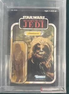 AFA 80 Y-NM KENNER STAR WARS CHEWBACCA ROTJ 77 BACK A (C80/B85/F85) UNPUNCHED - Picture 1 of 4