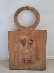 Grand Masque Africain Bois Baoulé, Grande Sculpture Ethnique - Picture 1 of 11