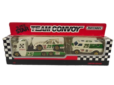 MATCHBOX KEN SCHRADER 25 TEAM CONVOY CHEVY LUMINA AND VAN NASCAR 1991 - Image 1 of 4