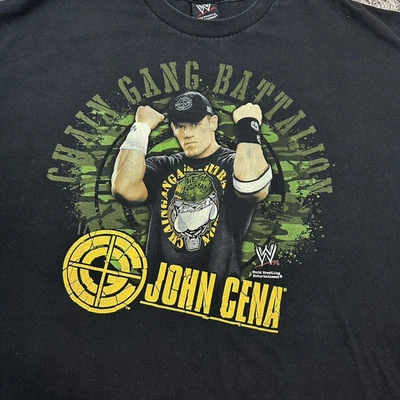Vintage Y2K WWE Wrestling Chain Gang Battle On John Cena T-Shirt Men's Size 2XL - Image 1 of 4