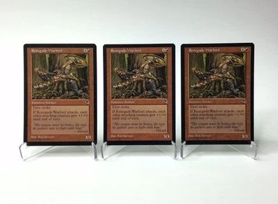 (3) Magic: The Gathering Renegade Warlord MTG Tempest Vintage 1997 LP - Image 1 of 2
