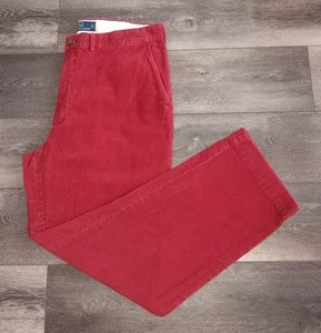 Vintage Polo Ralph Lauren Classic Corduroy Straight Leg Pants Red Mens 36x29 - Picture 1 of 11