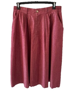 Vintage Orvis Denim rot Baumwolle Rock Damen klassisch Midi A-Linie Boho Größe 20 USA - Bild 1 von 11