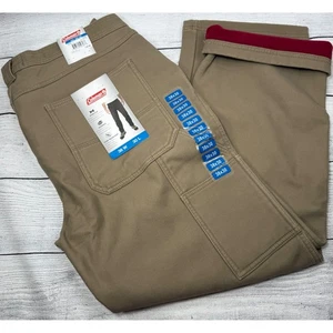 Coleman Men Tan Stretch Bonded Fleece Lined Cargo Pants 38W x 30L - Picture 1 of 7