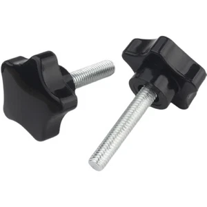 Black Plastic Pentagram Star Thumb Screws - M6/M8/M10, Gripping Bolts & Knobs - Picture 1 of 11