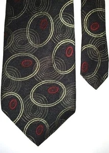 Adolfo Men's Silk Geometric Neck Tie Gray 3 5/8" x 59" - Picture 1 of 2