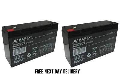 2 x 6 VOLT 10AH ALS 12AH KÖDERBOOT BATTERIEN FÜR MICROCAT (45% mehr Köderzeit) - Bild 1 von 4