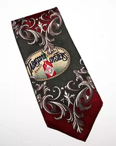 Tabasco Men's Tabasco Pepper Sauce Paisley Silk Neck Tie - Picture 1 of 7