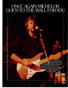 Vintage 1988 Eric Clapton Michelob Bier Magazin Anzeige geht für Sie an die Wand! - Bild 1 von 1