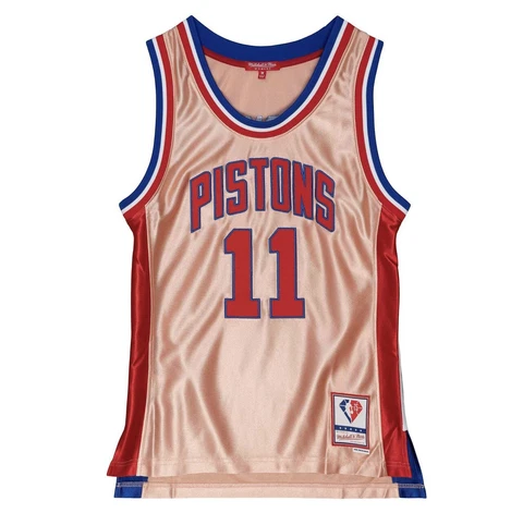 Mitchell & Ness Womens 75th Anniversary Rose Gold Swingman Isiah Thomas Size XL Cover