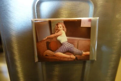 1960s PINUP Girl on Sofa, Fashion, Model, Sexy MAGNET 2x3" Refrigerator Locker - image 1 of 3