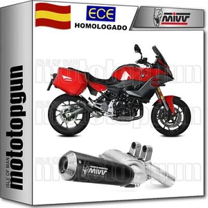 MIVV TUBO ESCAPE + HOMOLOGADO CAT-OEM X-M1 ACERO NEGRO BMW F 900 XR 2020 20 - Imagen 1 de 4