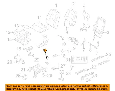 Ford OEM 2007 Explorer Sport Trac perilla de ajuste de asiento delantero 6L2Z78617B70AAA Foto 1 de 2