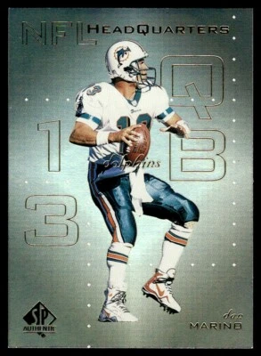 1999 SP AUTHENTIC HEAD QUARTERS Dan Marino Miami Dolphins #1 - Image 1 of 2