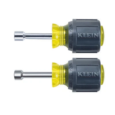 Klein Tools 610M Magnetic Stubby Nut Driver Set 1-1/2-Inch Shafts 2-Piece - Image 1 of 2