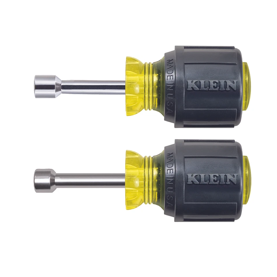 Klein Tools 610M Magnetic Stubby Nut Driver Set 1-1/2-Inch Shafts 2-Piece - Image 1 of 2