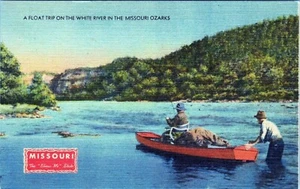 White River Float Missouri Ozarks Postkarte 5469 unbespielt - Bild 1 von 2