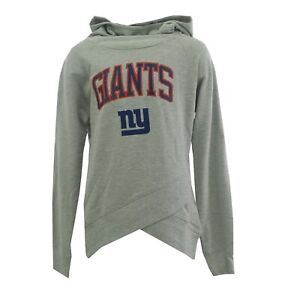 New York Giants NFL Kids Youth Girls Size Extended Neck Hooded Sweatshirt New