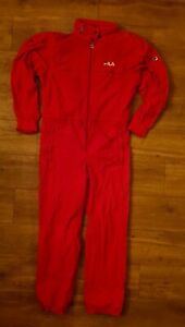 Vintage Fila red ski suit mens size uk small, us 36, eu 36 in great condition