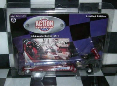 BLAINE JOHNSON TRAVERS (RED) 1996 TOP FUEL DRAGSTER NHRA 1/64 ACTION DIECAST CAR - Image 1 of 2