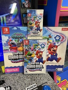 2023 Nintendo Switch Super Mario Bros. Wonder + Exclusive Cards + Sticker Sheet