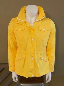 GUESS Los Angeles Women's Yellow Rain Jacket Size Large - Picture 1 of 8