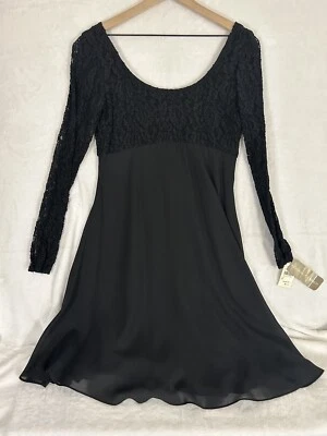 Casual Corner Women’s Black Lace Dress Size 10 NWT $139 Long Sleeve Formal - Image 1 of 4