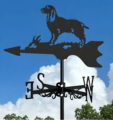 Black Metal Wind Vane, Garden Shed & House Ornament, Weather Indicator - Image 1 of 4