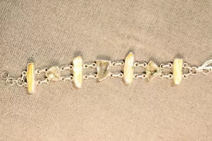 indisches silberarmband mit scharlachroten perlen und citrin quarz bb130 - Bild 1 von 9