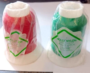 YLI Woolly Nylon Sewing Thread Lot of 2 Red Green Made In Japan - Picture 1 of 2
