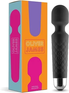 Wireless Wand Massager by Oliver James - 8 Powerful Speeds and 20 Vibration - - - Picture 1 of 36