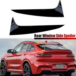 Für BMW X4 G02 2019-2023 Paar Vertikale Heck Spoiler Flaps Schwarz Glänzend - Picture 1 of 10