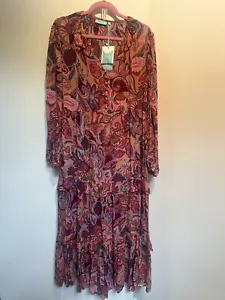 Blue Illusion 3L (18/20) Printed Maxi Dress 👗 BNWT - Picture 1 of 9