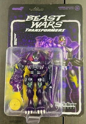 Beast Wars Predacon Megatron Transformers 4" Hyper Steel SEALED Super7 ReAction - Image 1 of 2